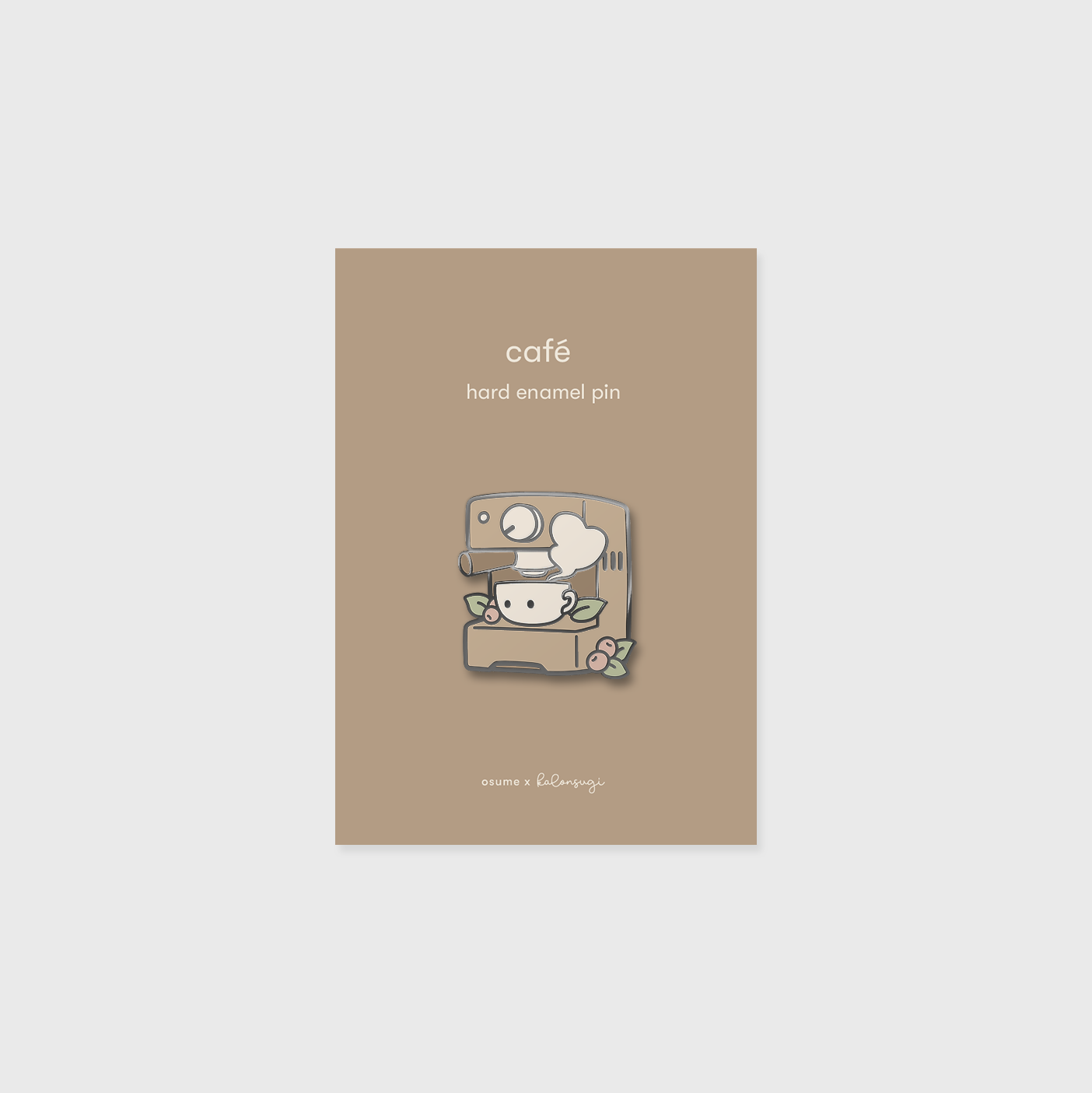 café enamel pin