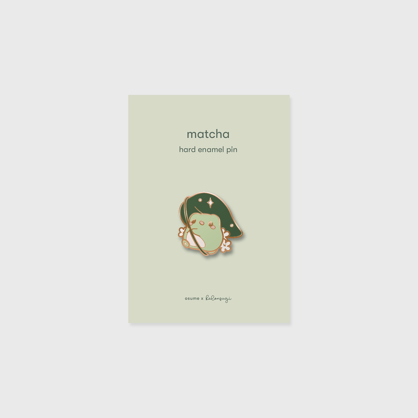 matcha enamel pin