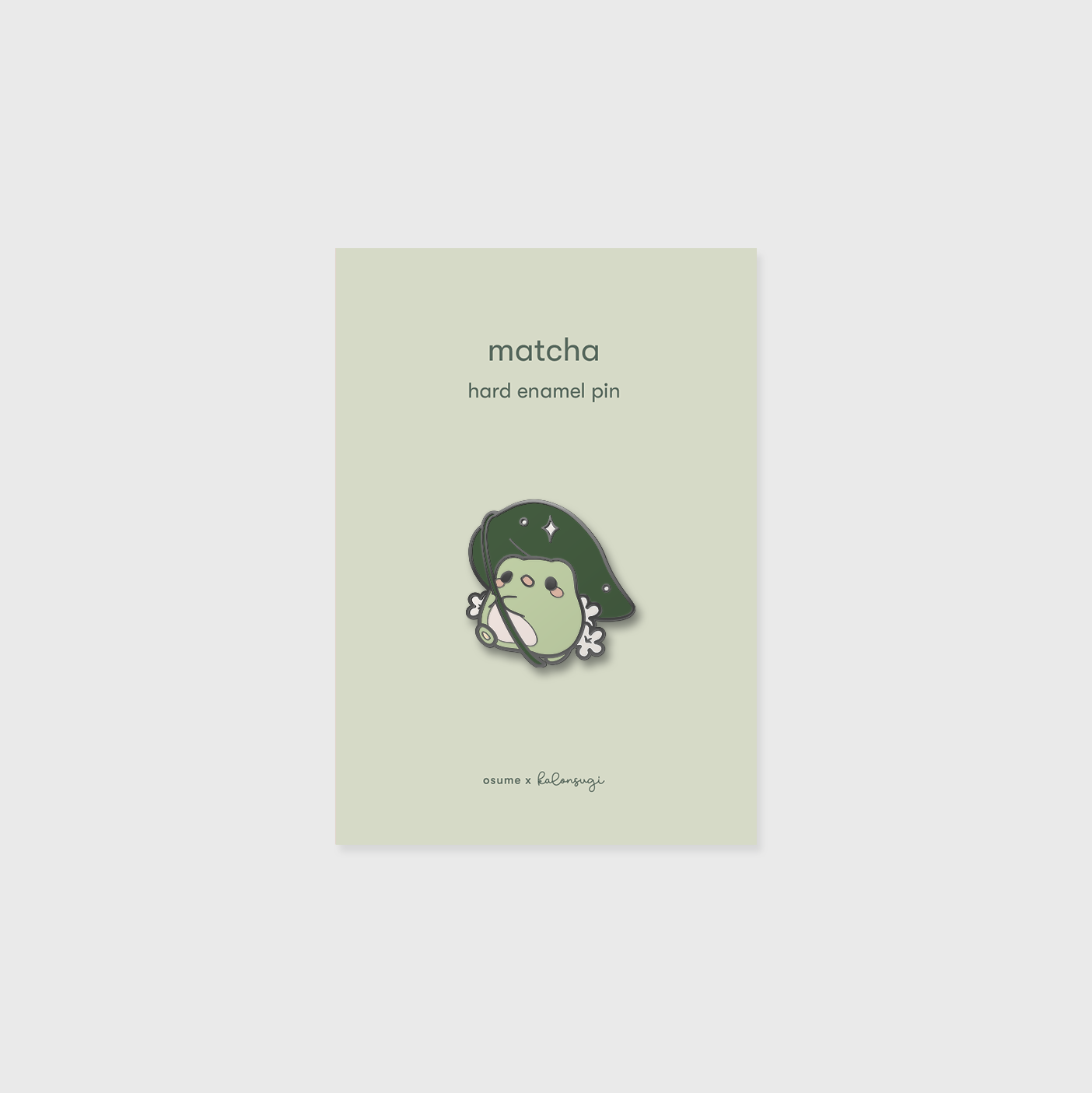 matcha enamel pin