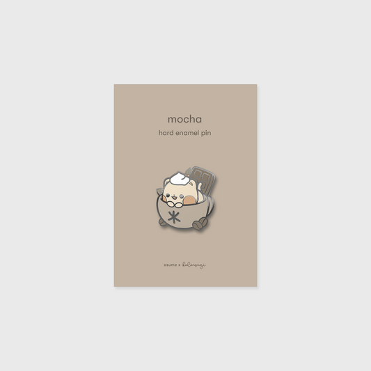 mocha enamel pin